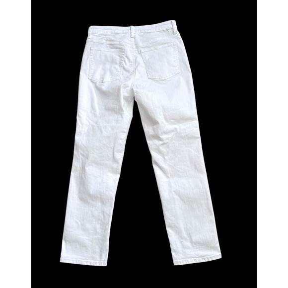 TALBOTS Modern Ankle Jeans Womens Size 4 White Stretch Denim Slim Fit Casual - Picture 2 of 6